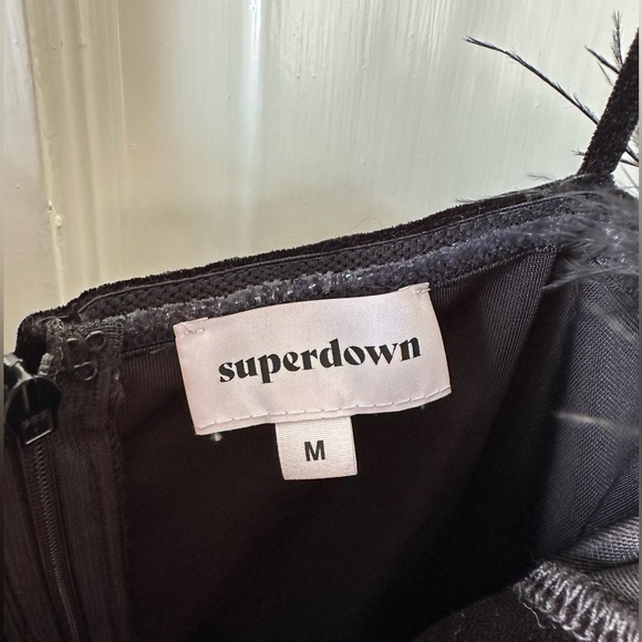 Superdown Velvet Feather Dress - Picture 2 of 4